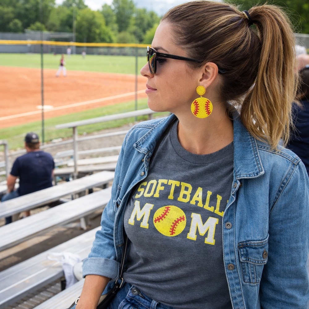 Softball Beaded Earrings 🥎 | Plunder NWT | Lightweight Game Day Statement
